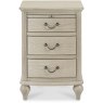 Bordeaux Chalk Oak 3 Drawer Nightstand Bordeaux Chalk Oak 3 Drawer Nightstand