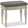 Bordeaux Chalk Oak Stool - Titanium Fabric