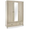 Bordeaux Chalk Oak Triple Wardrobe Bordeaux Chalk Oak Triple Wardrobe