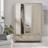 Bordeaux Chalk Oak Triple Wardrobe Bordeaux Chalk Oak Triple Wardrobe