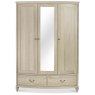 Bordeaux Chalk Oak Triple Wardrobe Bordeaux Chalk Oak Triple Wardrobe