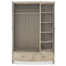 Bordeaux Chalk Oak Triple Wardrobe Bordeaux Chalk Oak Triple Wardrobe