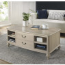 Bordeaux Chalk Oak Coffee Table With Drawers Bordeaux Chalk Oak Coffee Table With Drawers