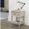 Bordeaux Chalk Oak Lamp Table With Drawer Bordeaux Chalk Oak Lamp Table With Drawer