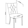 Bordeaux Chalk Oak Uph Chair - Titanium Fabric (Pair) Bordeaux Chalk Oak Uph Chair - Titanium Fabric (Pair)