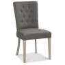 Bordeaux Chalk Oak Uph Chair - Titanium Fabric (Pair) Bordeaux Chalk Oak Uph Chair - Titanium Fabric (Pair)