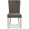 Bordeaux Chalk Oak Uph Chair - Titanium Fabric (Pair) Bordeaux Chalk Oak Uph Chair - Titanium Fabric (Pair)