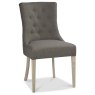 Bordeaux Chalk Oak Uph Scoop Chair - Titanium Fabric (Pair) Bordeaux Chalk Oak Uph Scoop Chair - Titanium Fabric (Pair)