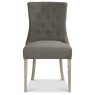 Bordeaux Chalk Oak Uph Scoop Chair - Titanium Fabric (Pair) Bordeaux Chalk Oak Uph Scoop Chair - Titanium Fabric (Pair)