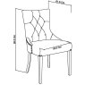 Bordeaux Chalk Oak Uph Scoop Chair - Titanium Fabric (Pair)