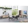 Brunel Chalk Oak & Gunmetal 4 Seater Dining Table Brunel Chalk Oak & Gunmetal 4 Seater Dining Table