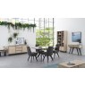 Brunel Chalk Oak & Gunmetal 4 Seater Dining Table Brunel Chalk Oak & Gunmetal 4 Seater Dining Table