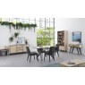 Brunel Chalk Oak & Gunmetal 4 Seater Dining Table Brunel Chalk Oak & Gunmetal 4 Seater Dining Table