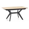 Brunel Chalk Oak & Gunmetal 4-6 Seater Dining Table