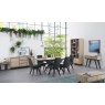 Brunel Chalk Oak & Gunmetal 4-6 Seater Dining Table Brunel Chalk Oak & Gunmetal 4-6 Seater Dining Table