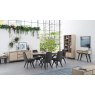 Brunel Chalk Oak & Gunmetal 4-6 Seater Dining Table Brunel Chalk Oak & Gunmetal 4-6 Seater Dining Table