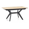 Brunel Chalk Oak & Gunmetal 4-6 Seater Dining Table