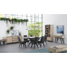 Brunel Chalk Oak & Gunmetal 4-6 Seater Dining Table Brunel Chalk Oak & Gunmetal 4-6 Seater Dining Table