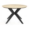 Brunel Chalk Oak & Gunmetal Circular Dining Table Brunel Chalk Oak & Gunmetal Circular Dining Table