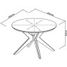 Brunel Chalk Oak & Gunmetal Circular Dining Table Brunel Chalk Oak & Gunmetal Circular Dining Table