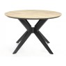 Brunel Chalk Oak & Gunmetal Circular Dining Table Brunel Chalk Oak & Gunmetal Circular Dining Table