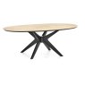 Brunel Chalk Oak & Gunmetal Coffee Table - Elliptical Brunel Chalk Oak & Gunmetal Coffee Table - Elliptical