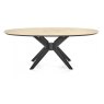 Brunel Chalk Oak & Gunmetal Coffee Table - Elliptical Brunel Chalk Oak & Gunmetal Coffee Table - Elliptical