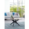 Brunel Chalk Oak & Gunmetal Coffee Table - Elliptical Brunel Chalk Oak & Gunmetal Coffee Table - Elliptical