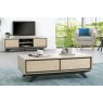 Brunel Chalk Oak & Gunmetal Coffee Table With Drawers Brunel Chalk Oak & Gunmetal Coffee Table With Drawers