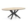 Brunel Chalk Oak & Gunmetal Elliptical Dining Table Brunel Chalk Oak & Gunmetal Elliptical Dining Table