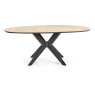 Brunel Chalk Oak & Gunmetal Elliptical Dining Table Brunel Chalk Oak & Gunmetal Elliptical Dining Table