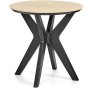 Brunel Chalk Oak & Gunmetal Lamp Table - Circular Brunel Chalk Oak & Gunmetal Lamp Table - Circular