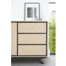 Brunel Chalk Oak & Gunmetal Narrow Sideboard Brunel Chalk Oak & Gunmetal Narrow Sideboard