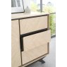 Brunel Chalk Oak & Gunmetal Narrow Sideboard Brunel Chalk Oak & Gunmetal Narrow Sideboard