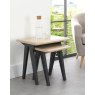 Brunel Chalk Oak & Gunmetal Nest Of Tables Brunel Chalk Oak & Gunmetal Nest Of Tables