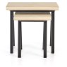 Brunel Chalk Oak & Gunmetal Nest Of Tables Brunel Chalk Oak & Gunmetal Nest Of Tables