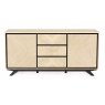 Brunel Chalk Oak & Gunmetal Wide Sideboard Brunel Chalk Oak & Gunmetal Wide Sideboard