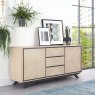 Brunel Chalk Oak & Gunmetal Wide Sideboard Brunel Chalk Oak & Gunmetal Wide Sideboard