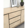 Brunel Chalk Oak & Gunmetal Wide Sideboard Brunel Chalk Oak & Gunmetal Wide Sideboard