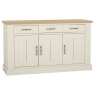 Chartreuse Aged Oak & Antique White 3 Door Sideboard