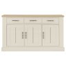 Chartreuse Aged Oak & Antique White 3 Door Sideboard Chartreuse Aged Oak & Antique White 3 Door Sideboard