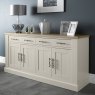 Chartreuse Aged Oak & Antique White 4 Door Sideboard Chartreuse Aged Oak & Antique White 4 Door Sideboard