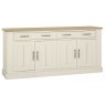 Chartreuse Aged Oak & Antique White 4 Door Sideboard Chartreuse Aged Oak & Antique White 4 Door Sideboard