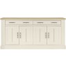 Chartreuse Aged Oak & Antique White 4 Door Sideboard Chartreuse Aged Oak & Antique White 4 Door Sideboard