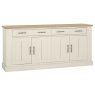 Chartreuse Aged Oak & Antique White 4 Door Sideboard