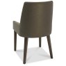 Ella Dark Oak Scoop Back Chair - Distressed Bonded Leather (Pair) Ella Dark Oak Scoop Back Chair - Distressed Bonded Leather (Pair)