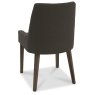 Ella Dark Oak Scoop Back Chair - Black Gold Fabric (Pair) Ella Dark Oak Scoop Back Chair - Black Gold Fabric (Pair)