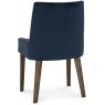 Ella Dark Oak Scoop Back Chair - Dark Blue Velvet Fabric (Pair) Ella Dark Oak Scoop Back Chair - Dark Blue Velvet Fabric (Pair)