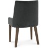 Ella Dark Oak Scoop Back Chair - Gun Metal Velvet Fabric (Pair) Ella Dark Oak Scoop Back Chair - Gun Metal Velvet Fabric (Pair)