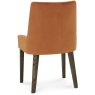 Ella Dark Oak Scoop Back Chair - Harvest Pumpkin Velvet Fabric (Pair) Ella Dark Oak Scoop Back Chair - Harvest Pumpkin Velvet Fabric (Pair)